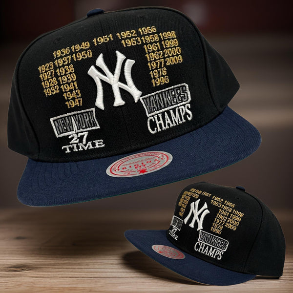 *New York Yankees* *27 Time Champs* snapback hats by Mitchell & Ness