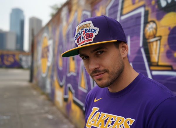*Los Angeles Lakers* snapback hats by Mitchell & Ness