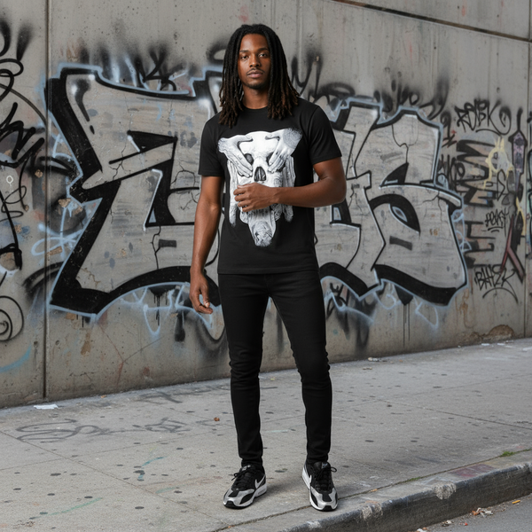 *<SC>* (BLACK) ~SEE NO HEAR NO~ HEAVY COTTON JUMBO PRINT TEES