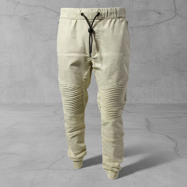 *AKADEMIKS* (QUICKSAND) RIBBED JOGGER STYLE PANTS (MEDIUM)