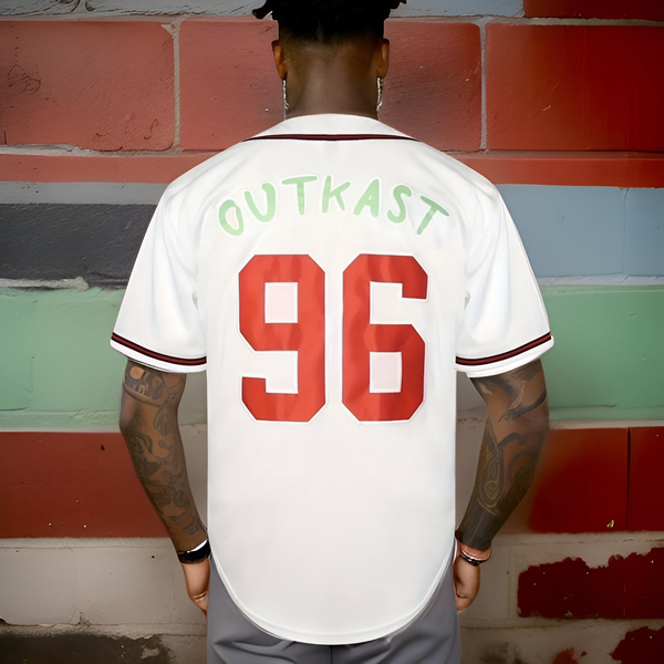 ^OUTKAST ATLIENS 96^ Button Up Baseball Jerseys (Stitched Logos & Numbers)