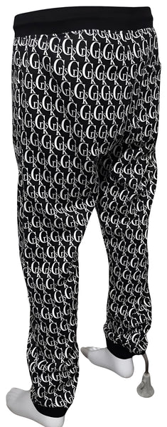 ^CROOKS & CASTLES^ (BLACK-MONOGRAM) *TIMELESS LUX AOP* SWEATPANTS