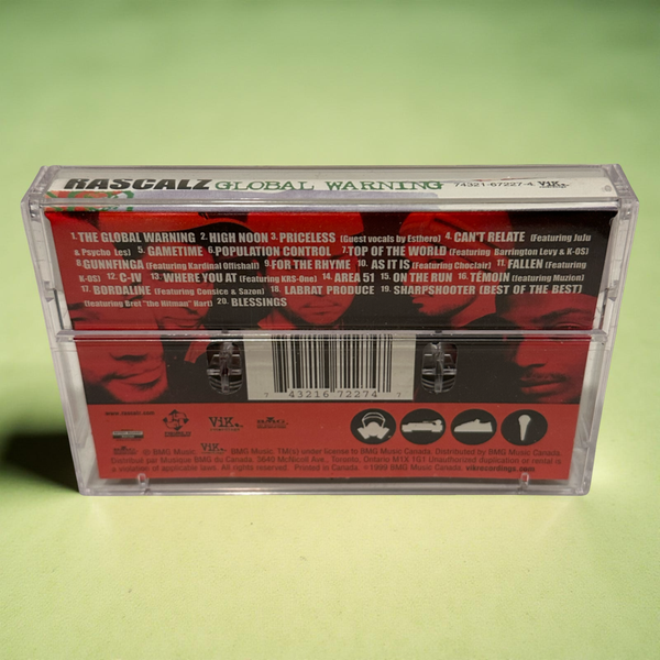•RASCALZ - GLOBAL WARNING• ~1999 OG CANADIAN PRESSING~ (CASSETTE TAPE)