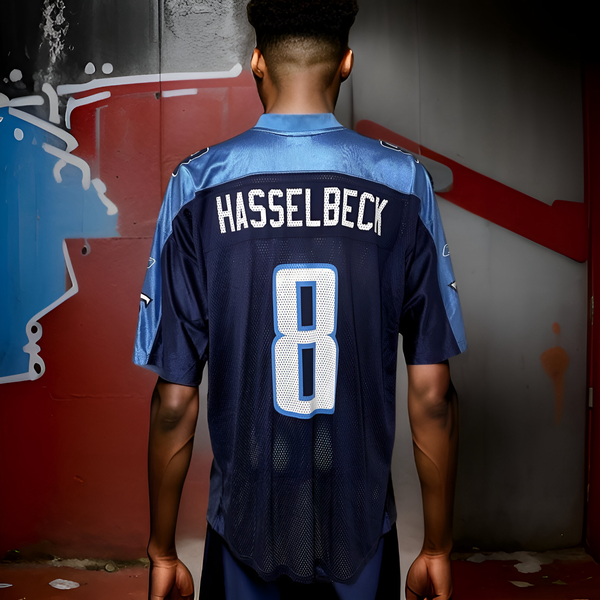 ^TENNESSEE TITANS^ (HASSELBECK) ~ON FIELD~ NFL JERSEY