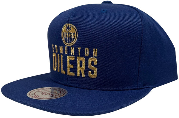 *Edmonton Oilers* (Blue) snapback hats by Mitchell & Ness