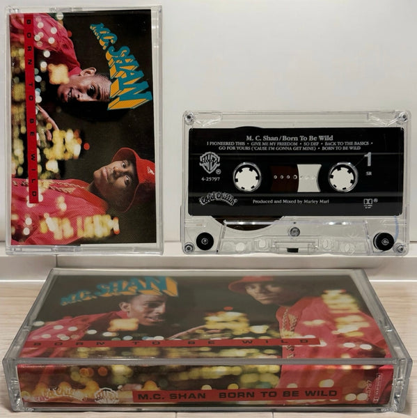 •M.C. SHAN - BORN TO BE WILD• ~1988 OG PRESSING~ (CASSETTE TAPE)