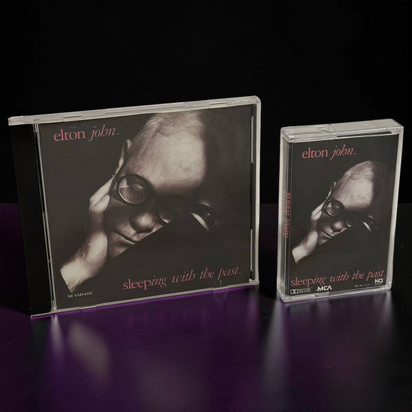 •ELTON JOHN ~ SLEEPING WITH THE PAST• ~1989 OG CANADIAN PRESSINGS~ (CD & CASSETTE TAPE)