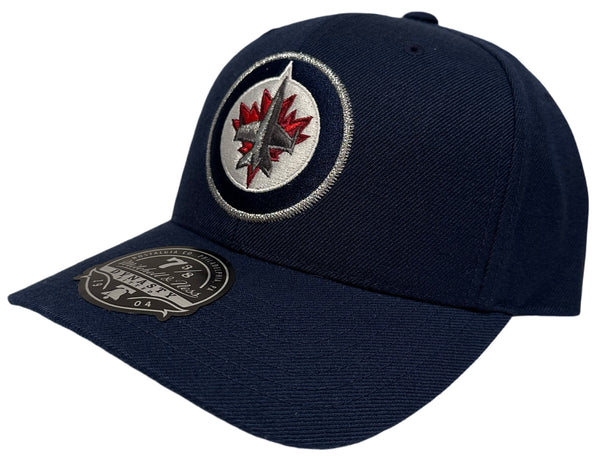 ^Winnipeg Jets^ curved beak fitted hats by Mitchell & Ness (Dynasty Collection)