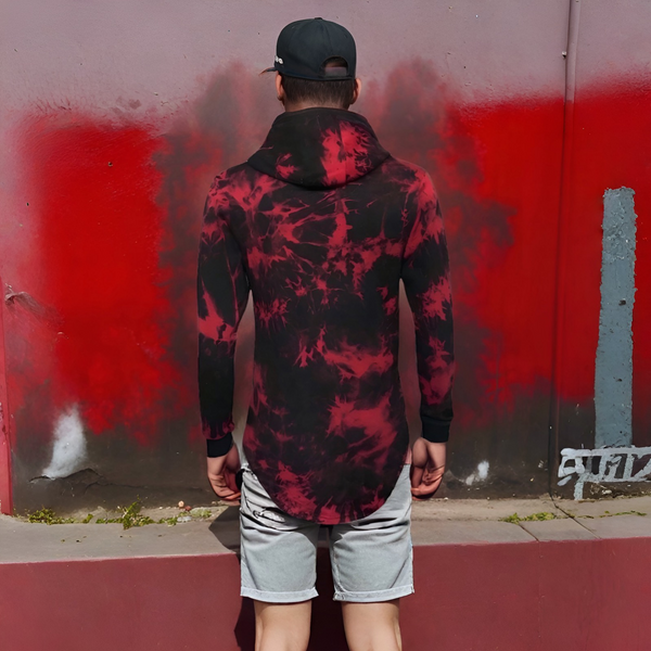 ^CAMP CLOTHING CO.^ *SAVAGE* 3D FOIL PRINT ACID WASH PULLOVER HOODIES