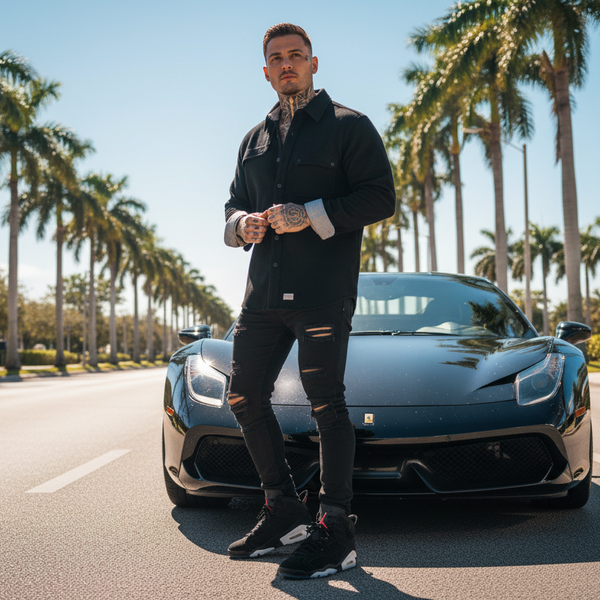 *CROOKS & CASTLES* ~Button up collared shirt~ (Dark Navy)