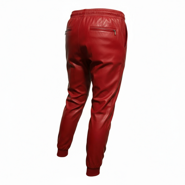 *WELL ESTABLISHED* (RED PLEATHER) •JOGGER PANTS•