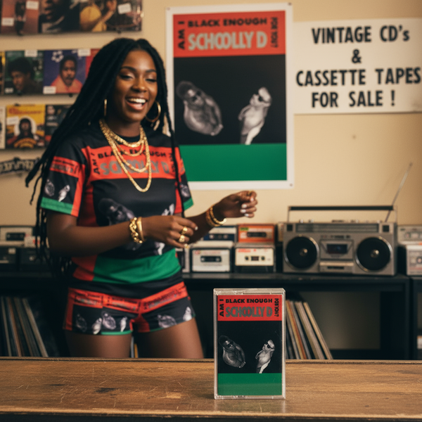 •SCHOOLLY D ~ AM I BLACK ENOUGH FOR YOU?• ~1989 OG PRESSING~ (CASSETTE TAPE)