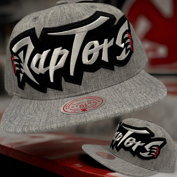 *Toronto Raptors* (Grey) snapback hats by Mitchell & Ness