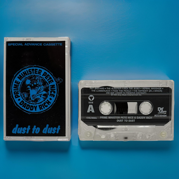 •PRIME MINISTER PETE NICE & DADDY RICH ~ DUST TO DUST• (1993 PROMO COPY) (CASSETTE TAPE)