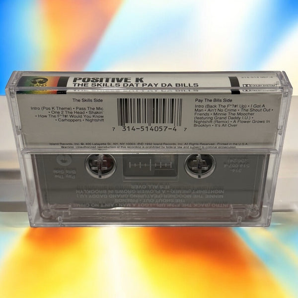 •POSITIVE K ~ THE SKILLS DAT PAY DA BILLS• ~1992 OG PRESSING~ (CASSETTE TAPE) (1)