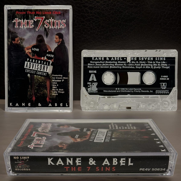 •KANE & ABEL ~ THE 7 SINS• ~1996 OG PRESSING~ (NO LIMIT) (CASSETTE TAPE)
