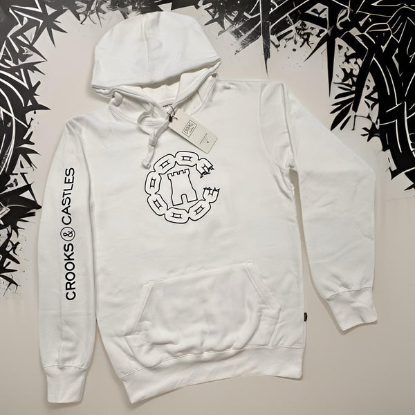 *CROOKS & CASTLES* (WHITE) ~C-CHAIN~ PULLOVER HOODIES FOR WOMEN