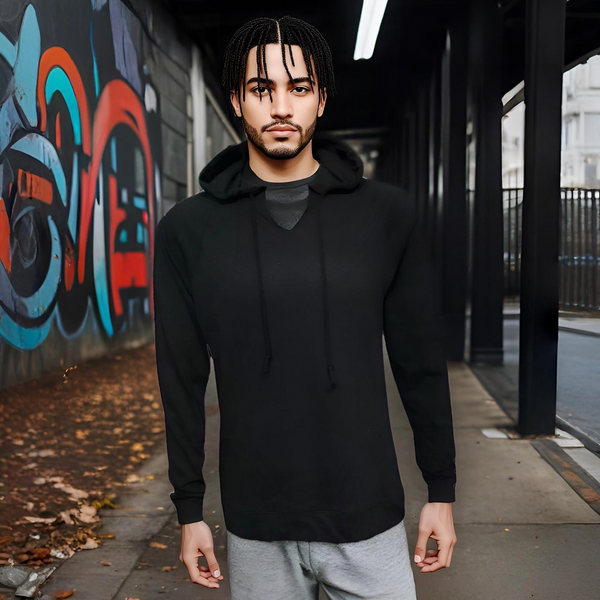 ^C.O.A.^ (BLACK) LIGHTWEIGHT PULLOVER HOODIES (SUMMER STYLE)