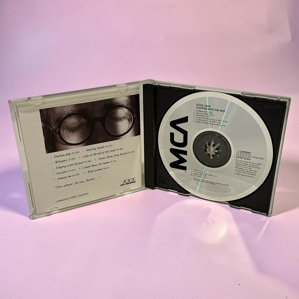 •ELTON JOHN ~ SLEEPING WITH THE PAST• ~1989 OG CANADIAN PRESSINGS~ (CD & CASSETTE TAPE)