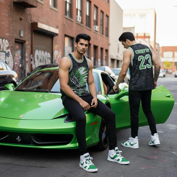 *CHIEFIN’ 23* BASKETBALL JERSEYS (BLACK-ELECTRIC GREEN)