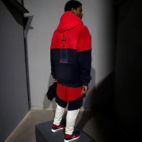 ^CHAMPION CHIEFIN’^ (RED-NAVY-WHITE) FULL HOODED SWEATSUITS (UNISEX)