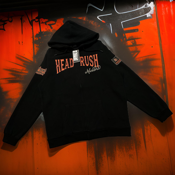 ^HEADRUSH^ (Black) ~Headrush Motors Chosen Few~ Zip Up Hoodies