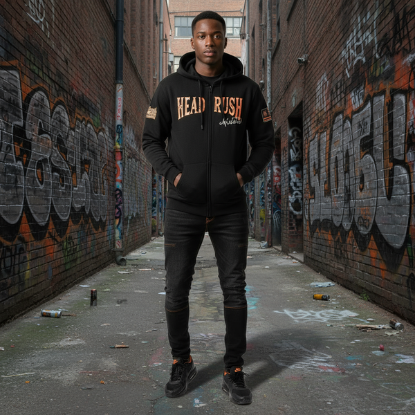 ^HEADRUSH^ (Black) ~Headrush Motors Chosen Few~ Zip Up Hoodies