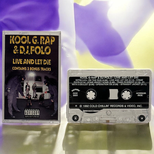 •KOOL G. RAP & D.J. POLO ~ LIVE AND LET DIE• ~1992 OG PRESSING~ (CASSETTE TAPE) (3)