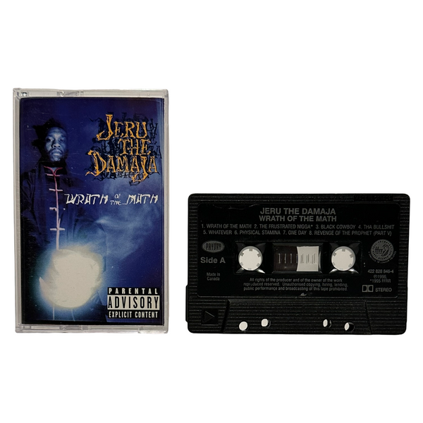 •JERU THE DAMAJA - WRATH OF THE MATH• ~1996 OG CANADIAN PRESSING~ (CASSETTE TAPE) (BLACK SHELL)