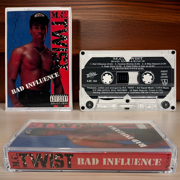 •M.C. TWIST ~ BAD INFLUENCE• (1990 OG PRESSING) (CASSETTE TAPE)