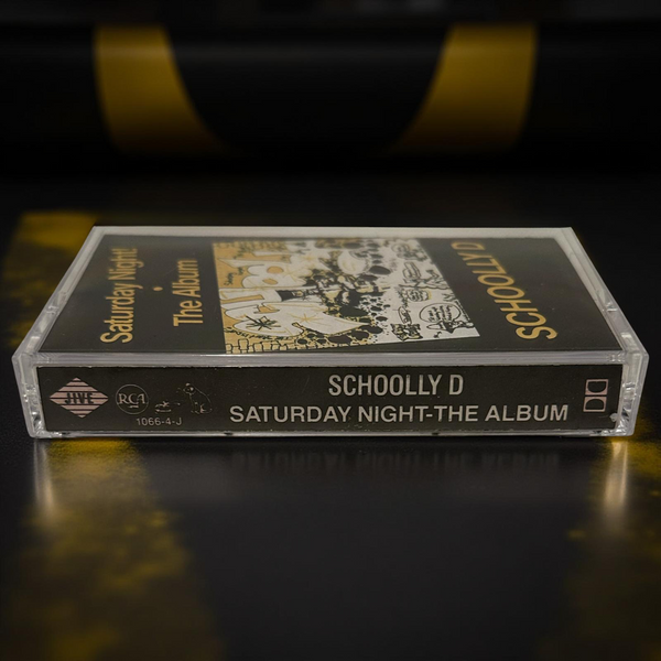•SHCHOOLLY D - SATURDAY NIGHT - THE ALBUM• ~1987 OG PRESSING~ (CASSETTE TAPE)