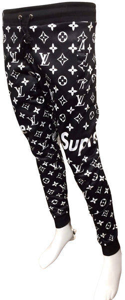 ^L0U!$^ (BLACK-WHITE) ~ALL OVER PRINT~ JOGGER SWEATPANTS