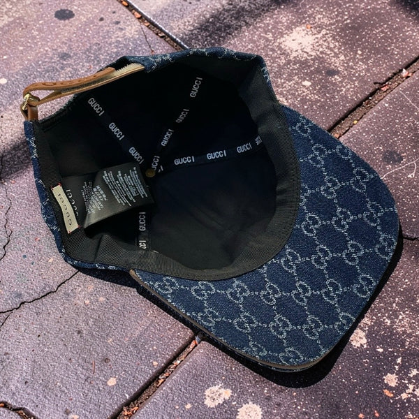 *Italian Dedigner* ~Denim soft shell v-crow strap back hat~