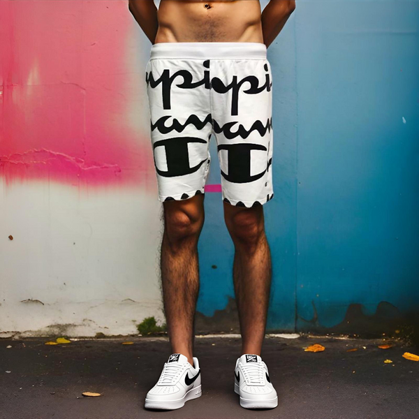 ^CHAMPION ATHLETICS^ (WHITE) COTTON SHORTS FOR MEN
