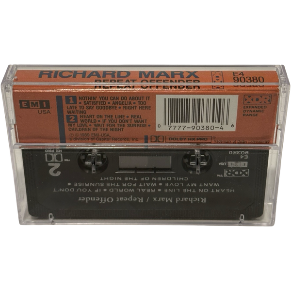 •RICHARD MARX - REPEAT OFFENDER• ~1989 OG CANADIAN PRESSING~ (CASSETTE TAPE)