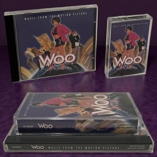 •WOO - MUSIC FROM THE MOTION PICTURE• ~1998 OG PRESSINGS~ (CD & CASSETTE TAPE)