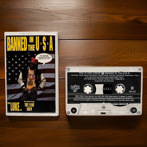 •THE LUKE LP FEATURING THE 2 LIVE CREW - BANNED IN THE U.S.A.• ~1990 OG PRESSING~ (CLEAN) (CASSETTE TAPE) (2)