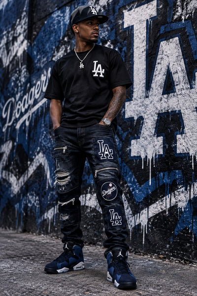 *LOS ANGELES DODGERS* Snapback hats by Mitchell & Ness (Pro Pinch Fit)