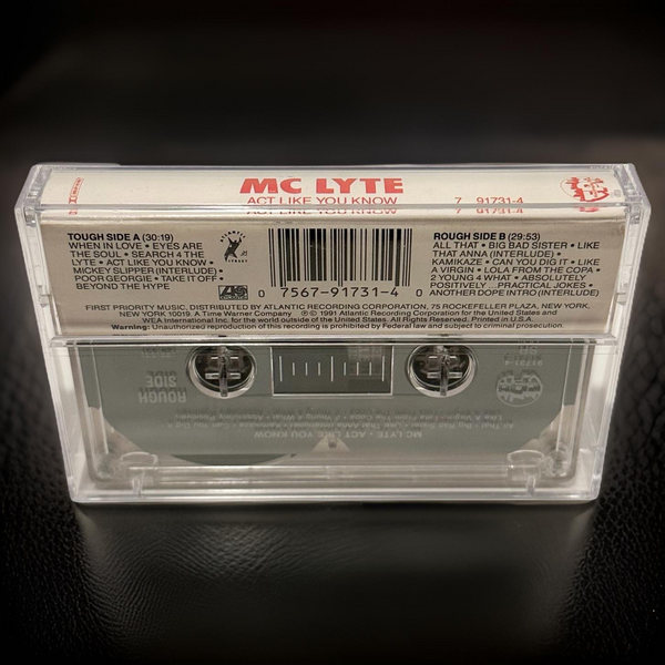 •MC LYTE - ACT LIKE YOU KNOW• ~1991 OG PRESSING~ (CASSETTE TAPE) (1)