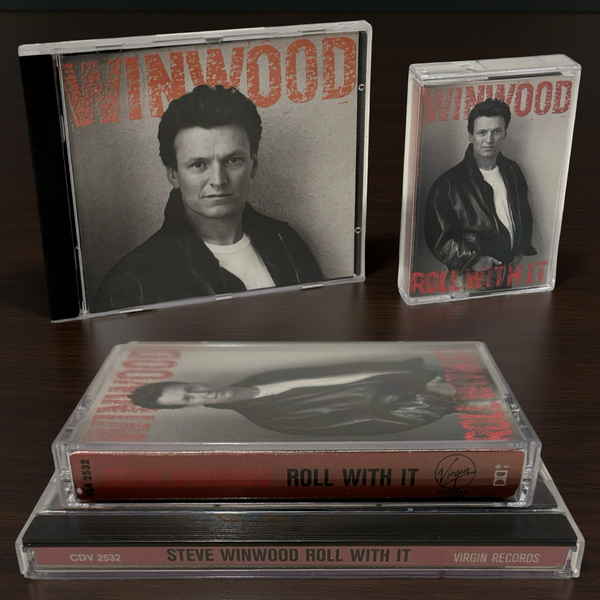 •STEVE WINWOOD - ROLL WITH IT• ~1988 OG CANADIAN PRESSINGS~ (CD & CASSETTE TAPE)