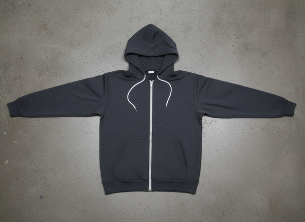 *ZIP UP HOODIES* (GREY) (LIGHTWEIGHT)