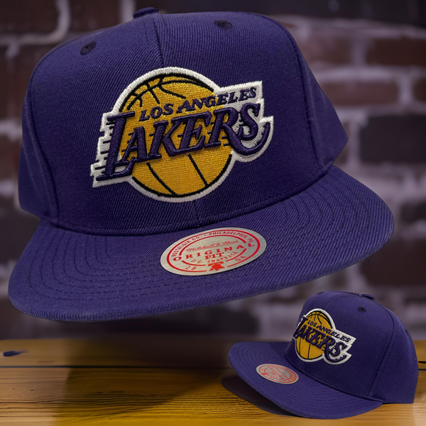 *Los Angeles Lakers* snapback hats by Mitchell & Ness