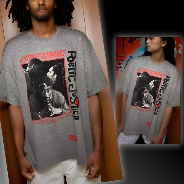 ^POETIC JUSTICE^ (GREY) OFFICIALLY LICENSED MOVIE T-SHIRTS