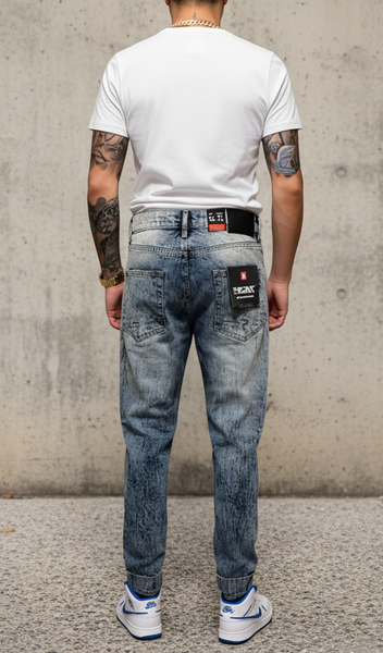 *SOUTHPOLE* (LIGHT SAND BLUE) ~RIPPED DENIM JEANS FOR MEN~ (36''x32'')
