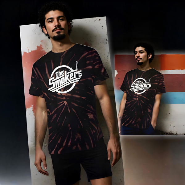 ^IMPERIOUS^ ~THE SMOKERS~ (BLACK-MULTI) TIE DYE SHORT SLEEVE T-SHIRTS