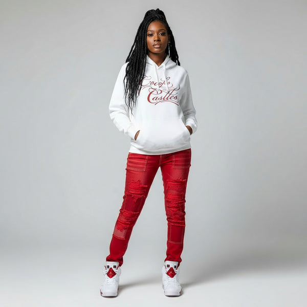 *CROOKS & CASTLES* (WHITE) PULLOVER HOODIES FOR WOMEN