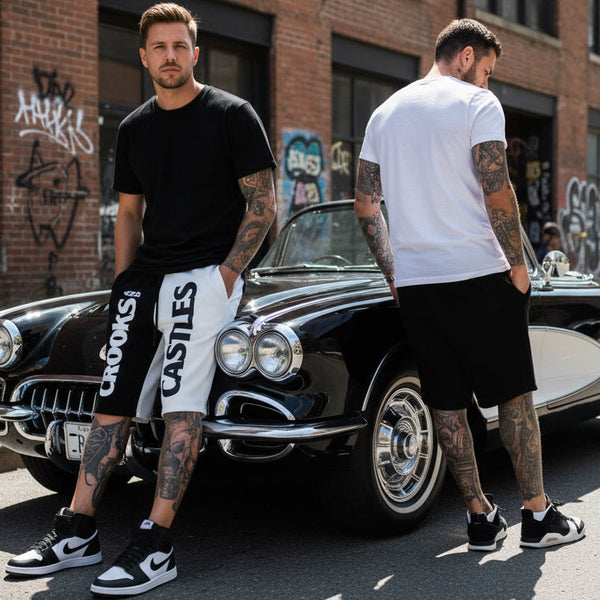 *CROOKS & CASTLES* ~2 tone activewear or casual style shorts~
