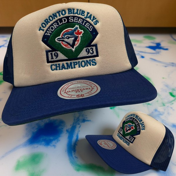 *Toronto Blue Jays* trucker style snapback hats by Mitchell & Ness