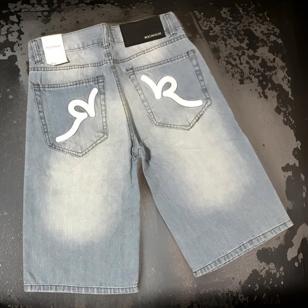 ^ROCAWEAR^ CLASSIC ~ICE BLUE~ DENIM SHORTS FOR MEN