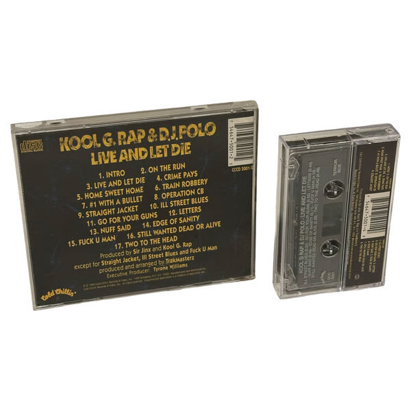 •KOOL G RAP & D.J. POLO - LIVE AND LET DIE• ~1992 OG PRESSINGS~ (CD & CASSETTE TAPE)